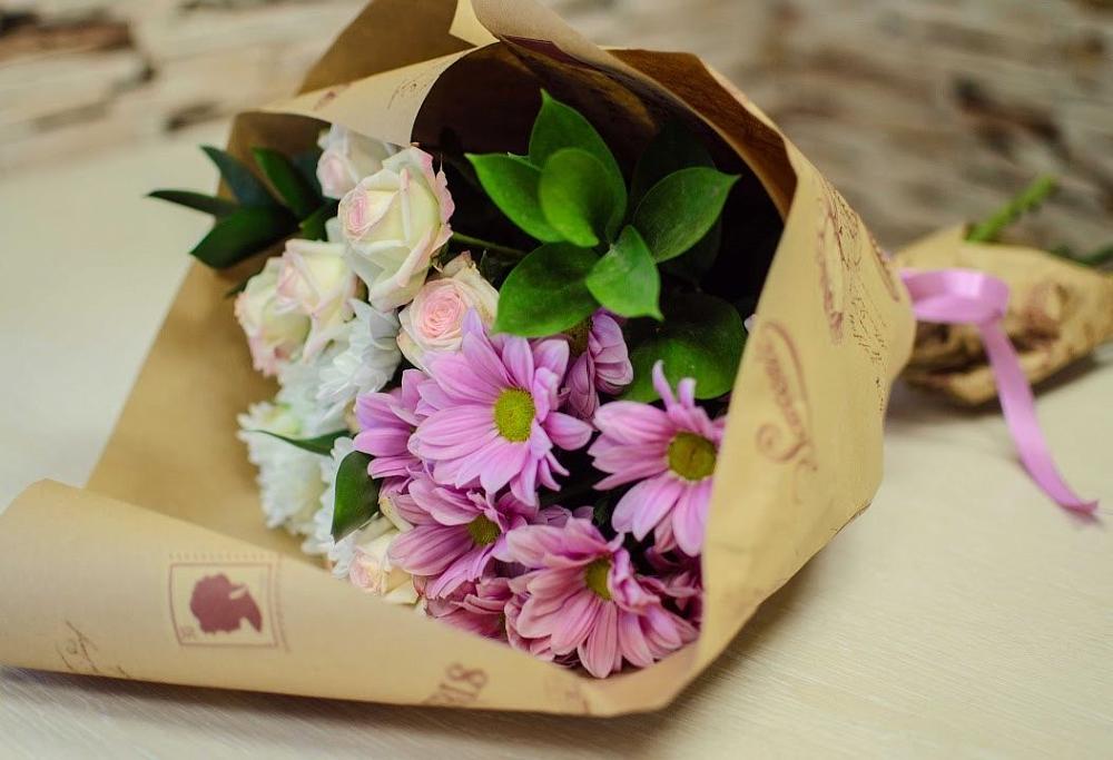 Букет цветов из: Розы и Хризантемы в Ильинка Тульская область