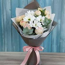 Букет цветов из:  Хризантемы и Розы #REPLACE_PRED# Ильинка Тульская область