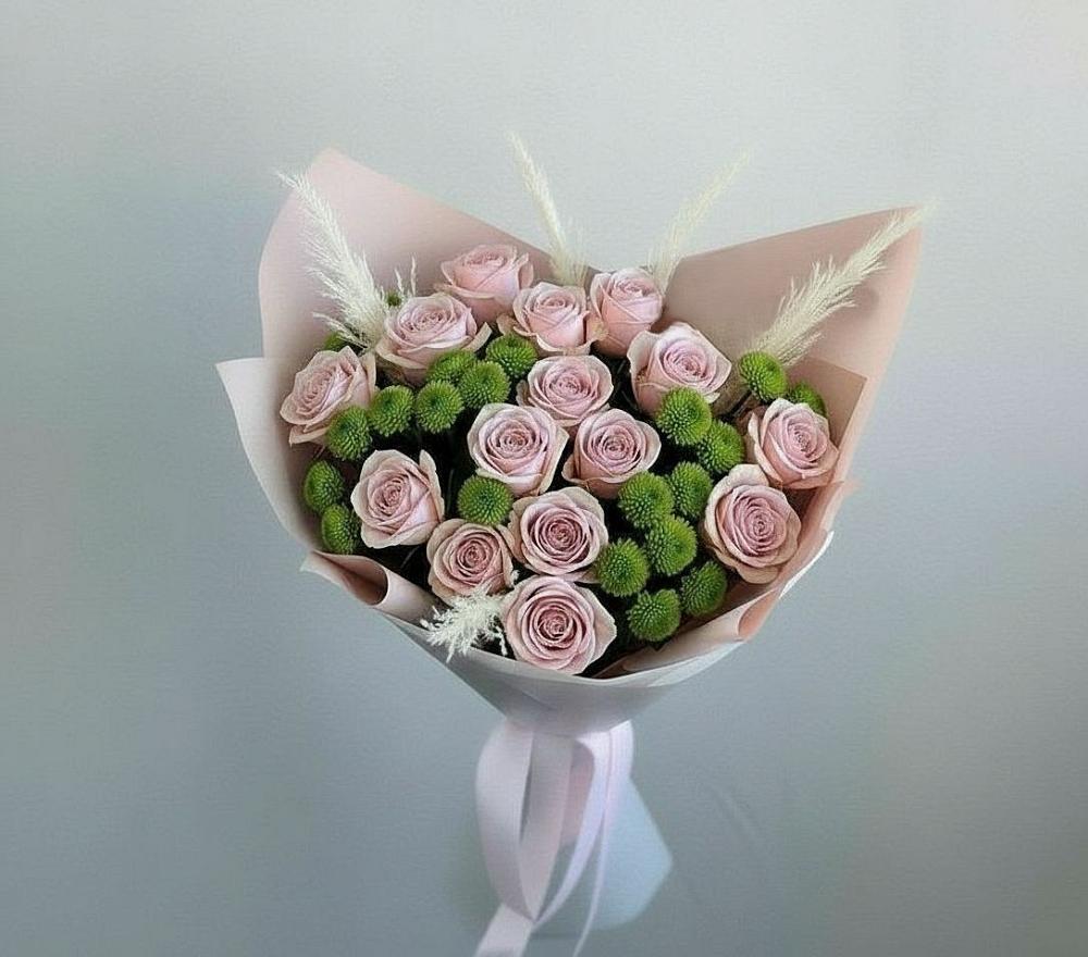 Букет цветов из: Розы и Хризантемы в Ильинка Тульская область