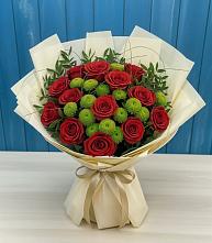 Букет цветов из:  Розы и Хризантемы в Ильинка Тульская область