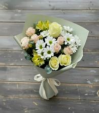Букет цветов из:  Альстромерии, Розы и Хризантемы #REPLACE_PRED# Ильинка Тульская область