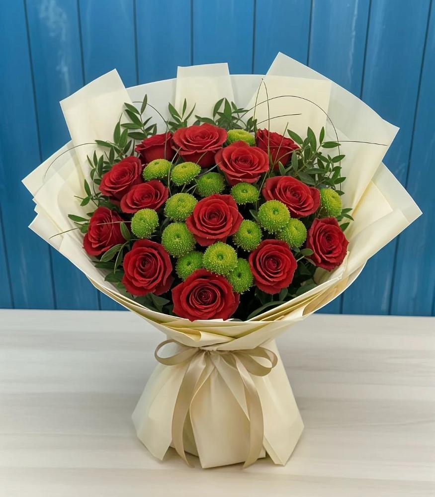 Букет цветов из: Розы и Хризантемы в Ильинка Тульская область